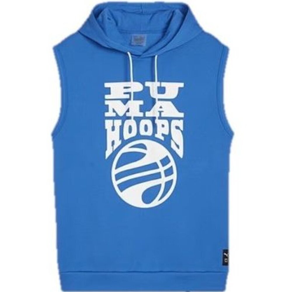 Puma Hoops Size XL Posterize 2.0 Sleeveless Hoodie Blue $50, NWT